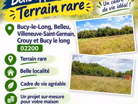 vente terrain à batir 800 m² à dampleux (02600)  59 500 €