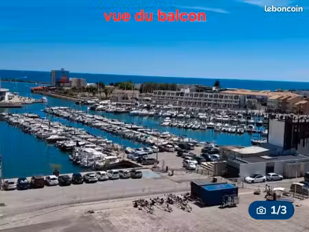 a louer studio carnon plage vue mer et port