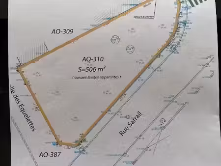 vente terrain à batir 506 m² à saint-just-en-chaussée (60130)  75 000 €