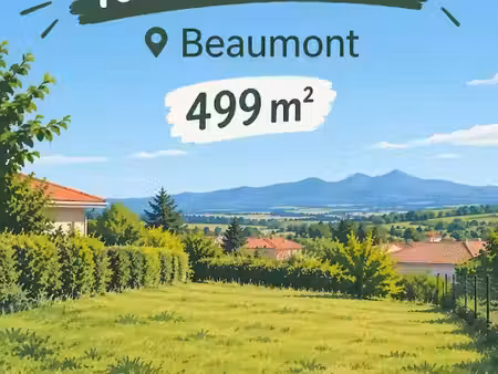 vente terrain 499 m² à beaumont (63110)  170 000 €