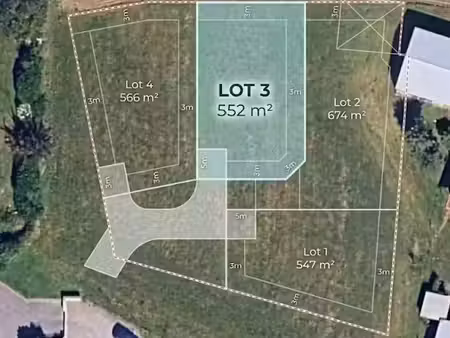 vente terrain 552 m² à saubrigues (40230)  160 300 €