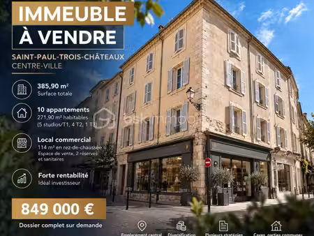 immeuble 20 pièces 385 m²