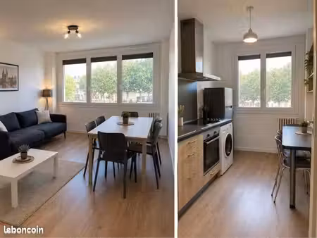 t4 meublé rénové – 70 m² – 3 chambres – parking – orléans gare