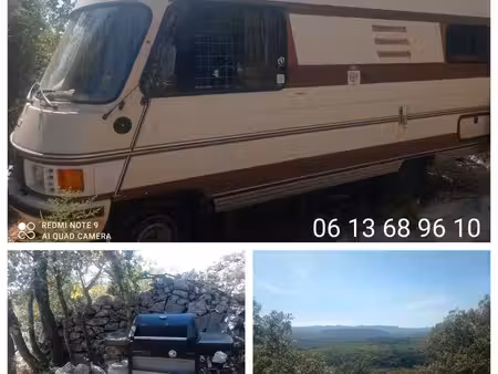 terrain de loisirs + camping-car eau + électricité vue sur le pic st loup