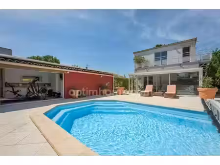 lunel (34400) – maison individuelle – 4 chambres – piscine chauffée – terrasse – 2 logemen