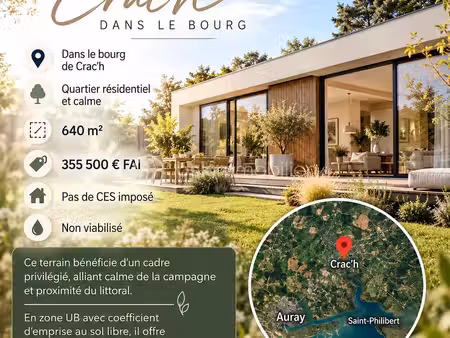 terrain de 640 m² à crach
