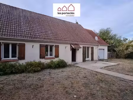plain-pied : 91m²  4 ch  salle d’eau  garage / terrain 1040 m².