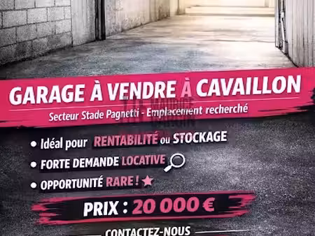 vente parking 16 m² à cavaillon (84300)  20 000 €