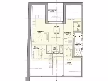 vente appartement 3 pièces 62 m² viry (74580)