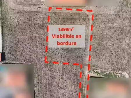 vente terrain 1 399 m²