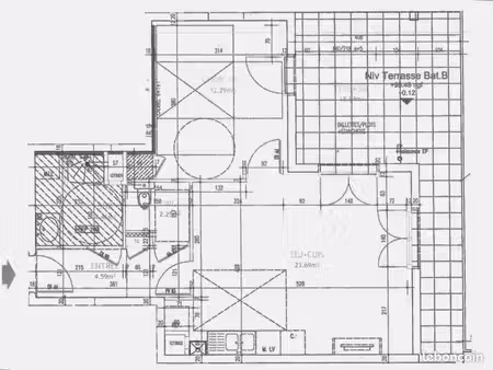 genas-bourg t2 47m² rdc en terrasse 18m²
