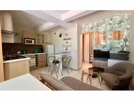 appartement t1 bis meublé en rez de jardin dans résidence sécurisée