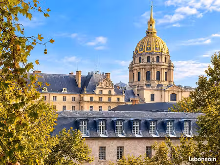 grand studio 37 m² – vue dégagée sur les invalides – paris 7e