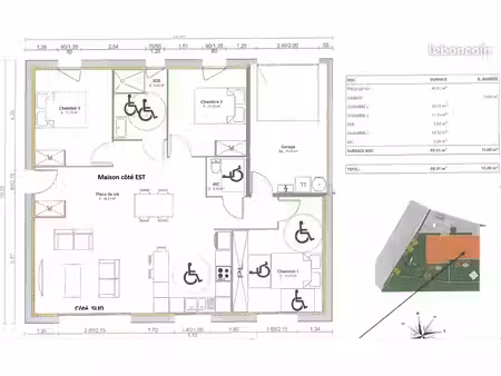 maison 4 pièces plain-pied 90 m2