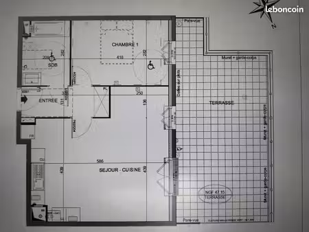 appartement neuf t2 de 52 m² + belle terrasse 30 m²  400 m de la gare de melun