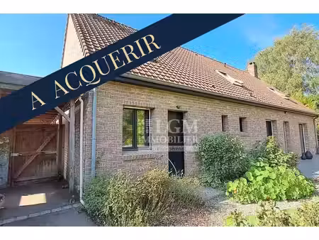 winnezeele - maison familiale semi plain-pied  individuelle- 150 m²  jardin- terrain 3 610