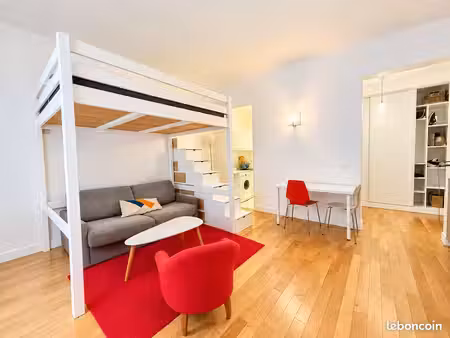 paris 12e – daumesnil – studio de charme 30 m² – 3 05 m sous plafond – calme sur cour