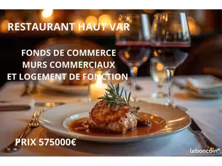 restaurant avec murs commerciaux  fonds de commerce et logement de fonction