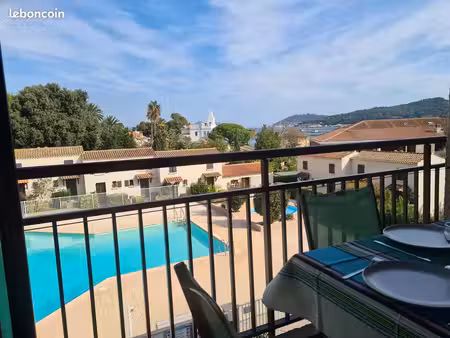 t2 superbe vue- 200m mer- climatisé- résidence calme et fermée-parking privé- tamaris