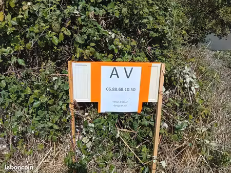 vente terrain et garage