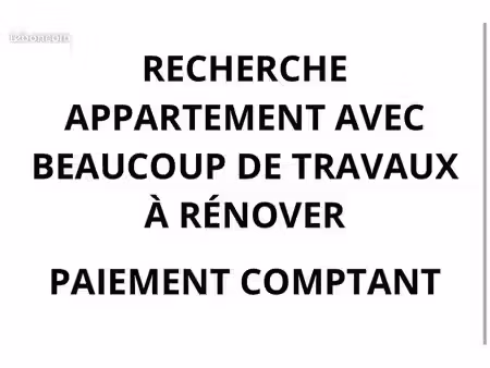 particulier recherche appartement avec beaucoup de travaux