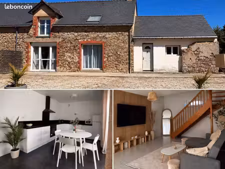 maison de charme en pierre à la campagne -grand terrain - extension de 30 m²- fort potenti