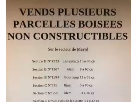 parcelles boisées