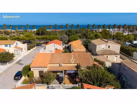 maison meublée à 400m de la plage – 2 terrasses – climatisation – sainte-marie-la-mer