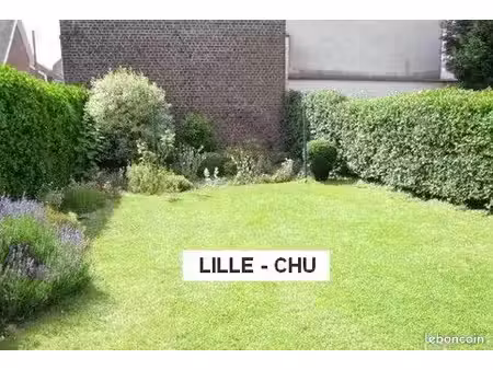maison lille chu semi individuelle  garage attenant  agreable jardin  extension et surrélé
