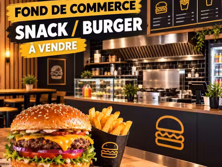 vend fond de commerce snack fast food avec partenaires en place