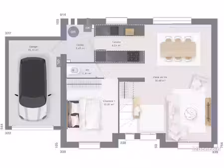 maison 6 pièces 100 m²