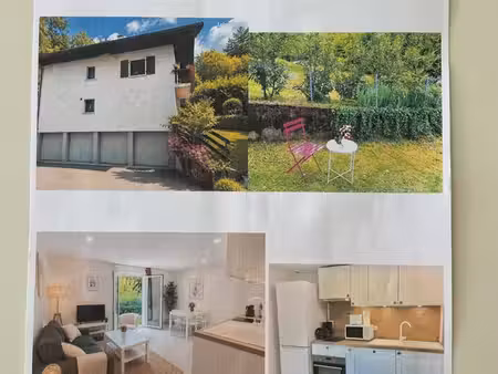 garage + appartement - annecy - t2 récent  avec inclus grand garage de 18 26m2 et 1 place 