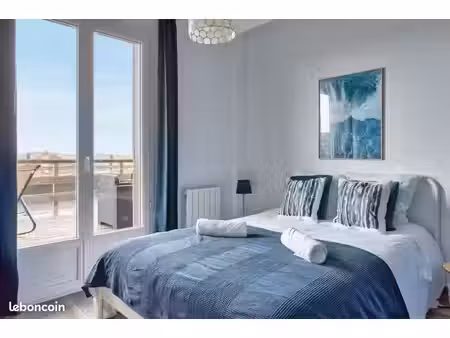 rare à dieppe – t3 meublé avec terrasse panoramique de 50 m² et vue mer