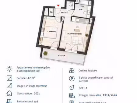 t2 - 42m2 - saint thibault des vignes