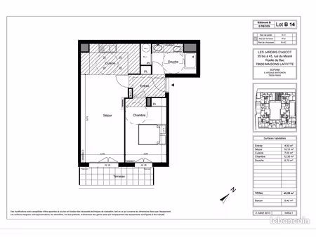 appartement 2 pièces 49 m²