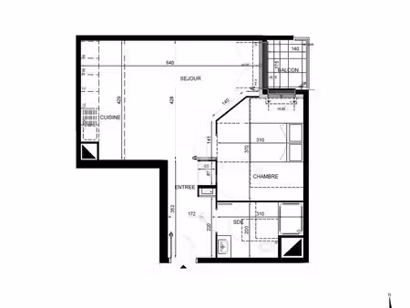 appartement 2 pièces 46 m²