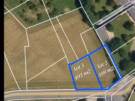 terrain constructible 599 m² - lot n°2