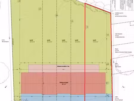 agréable terrain pour construction 3 façades