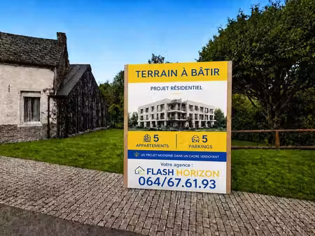 belle parcelle à bâtir avec projet/ 5 apparts+5 empl parking