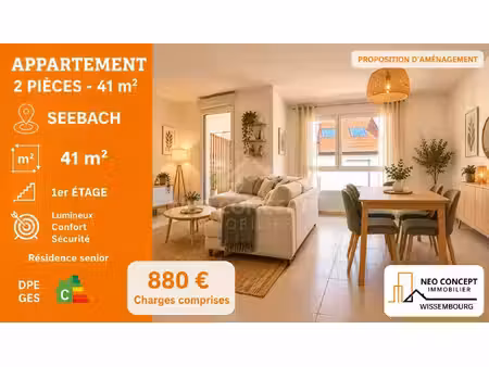 appartement 2 pièces 41 m²
