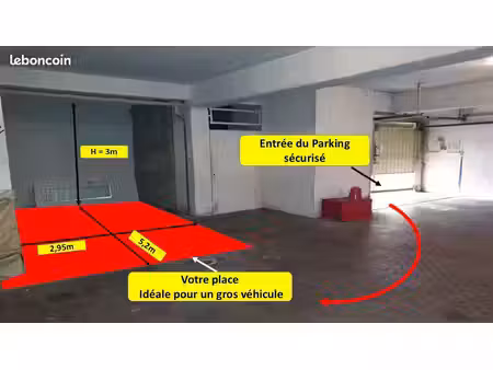 rare grand parking pour 4/4 basse californie - proche croisette et rue d'antibes