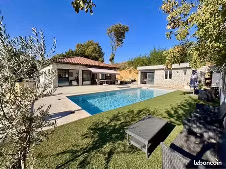 maison rénovée contemporaine 147m² + studio 40m² + garage 106m²  piscine  pool-house à fra