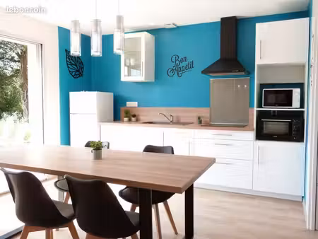 maison neuve  meublée 67m²  plain pied  2 chambres  clim  tv  wifi 2 parking saint pardoux