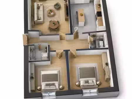 à louer — appartement non meublé de 63 m² à bort-les-orgues
