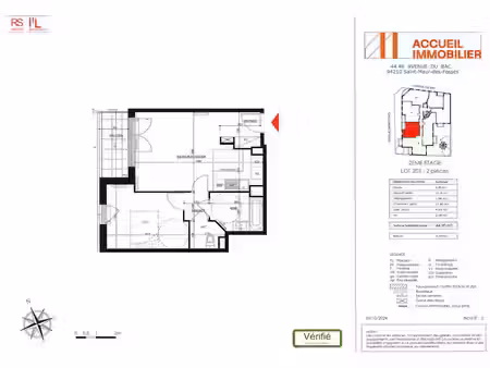 location appartement 2 pièces 45 m² à saint-maur-des-fosses (94100)  1 113 €