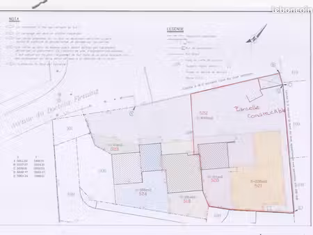 terrain constructible 337 m² zone uca proche chu