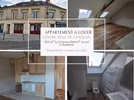 location appartement t3 ~50 2m² à langeais