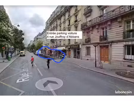 parking 75017 à vendre (4 rue jouffroy d'abbans)