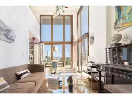 duplex en dernier étage avec terrasse  vue seine et paris