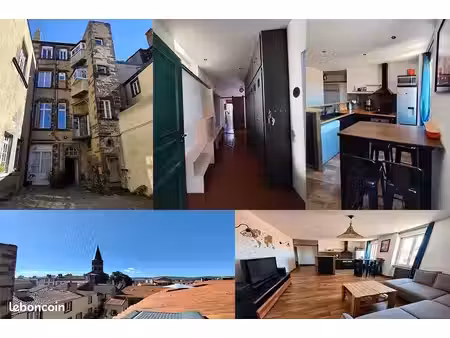 à louer – appartement meublé en plein cœur de riom – calme  lumineux et avec vue exception